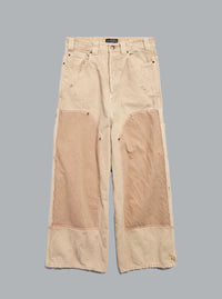 ORGANIC DENIM RIPPED OFF BAGGY JEANS