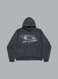 Oversized hoodie met gewassen Crayon Loop-logo 