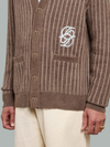 MONOGRAMME CARDIGAN ARMY GREEN