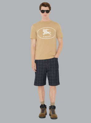 Knight Stamp Cotton T-Shirt