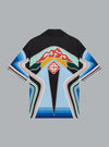 GRAPHIC MOUNTAIN CUBAN COLLAR SHORT SLEEVE SILK SHIRT
