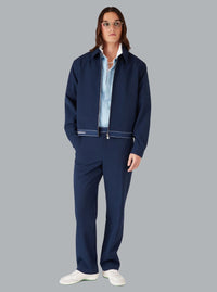 Wollen sportjas marineblauw