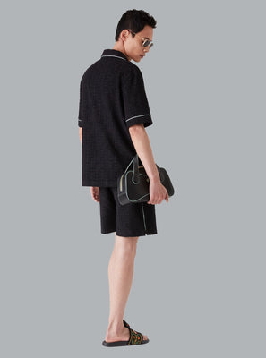 Towelling Monogram Short black