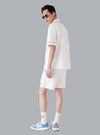 Towelling Monogram Short white