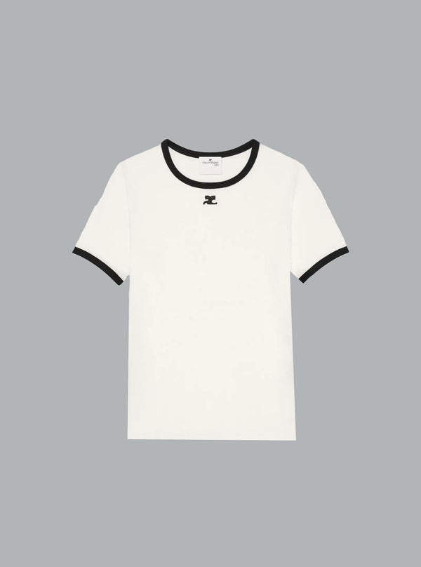 T-SHIRT HERITAGE WHITE/BLACK