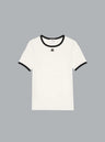 T-SHIRT HERITAGE WHITE/BLACK