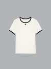T-SHIRT HERITAGE WHITE/BLACK