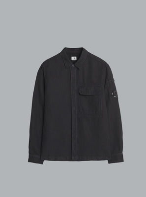 Broken Linen Cotton Black