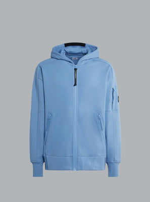 Diagonal Raised Fleece Lens Light Blue