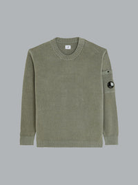 CHENILLE COTTON LENS CREWNECK GREY