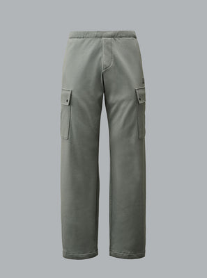 C.P. COMPANY DIAGONAL RAISED FLEECE CARGO SWEATPANTS Dark Grey