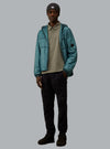C.P. COMPANY DIAGONAL RAISED FLEECE LENS POLO COLLAR SWEATER Dark Grey