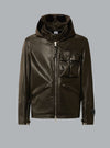 LEATHER MIGLIA GOGGLE JACKET BLACK