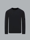 DIAGONAL RAISED FLEECE LENS SWEATER BLACK