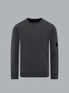 DIAGONAL RAISED FLEECE LENS SWEATER DARK GREY