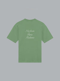 Le T-Shirt Slogan Calligraphy LIGHT GREEN