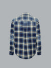 D2 Washed Check Blue Dessin