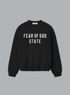 90'S FIT LOGO SWEATER JET BLACK