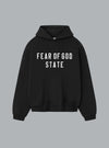 90'S FIT LOGO HOODIE JET BLACK