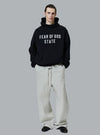 90'S FIT LOGO HOODIE JET BLACK