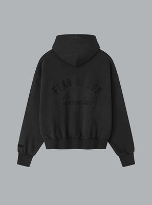 CLASSIC FIT EMBROIDERED LOGO ZIP THROUGH HOODIE