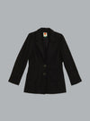 BLACK EYELET SINGLE BREASTED BLAZER