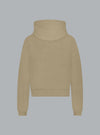 EMBOSSED LOGO ZIP THROUGH HOODIE BEIGE