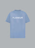 PRINTED LOGO WASHED T-SHIRT BLUE