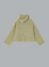 MELANGE BRUSHED MOHAIR CREWNECK