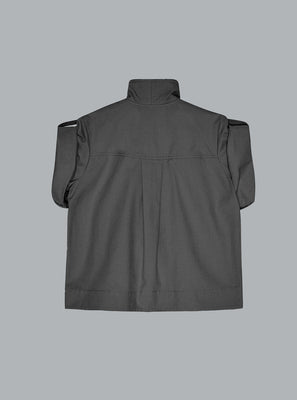 STRETCH COTTON COWL NECK BLOUSE