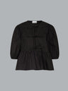 Cotton Poplin Peplum Blouse