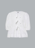 Cotton Poplin Peplum Blouse