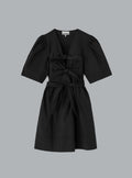 Stretch Cotton Mini Tie Strap Dress