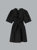 Stretch Cotton Mini Tie Strap Dress