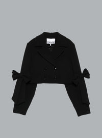 Bonded Crepe Cropped Blazer