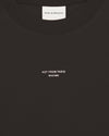 SLOGAN PRINT T-SHIRT DARK BROWN