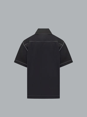 Contrast Stitch Shirt Black