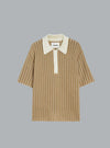 Polo Crochet Shirt Beige