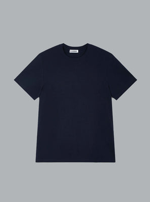 LEATHER LOGO PATCH T-SHIRT BLACK
