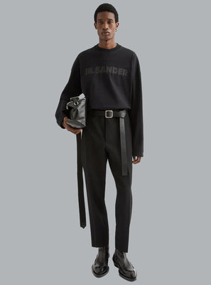 LOGO PRINT LONG SLEEVE T-SHIRT BLACK