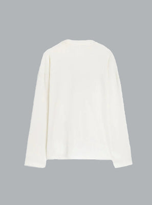 LOGO PRINT LONG SLEEVE T-SHIRT WHITE