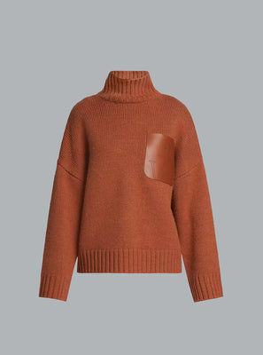 Leather Patch Pocket Light Brown