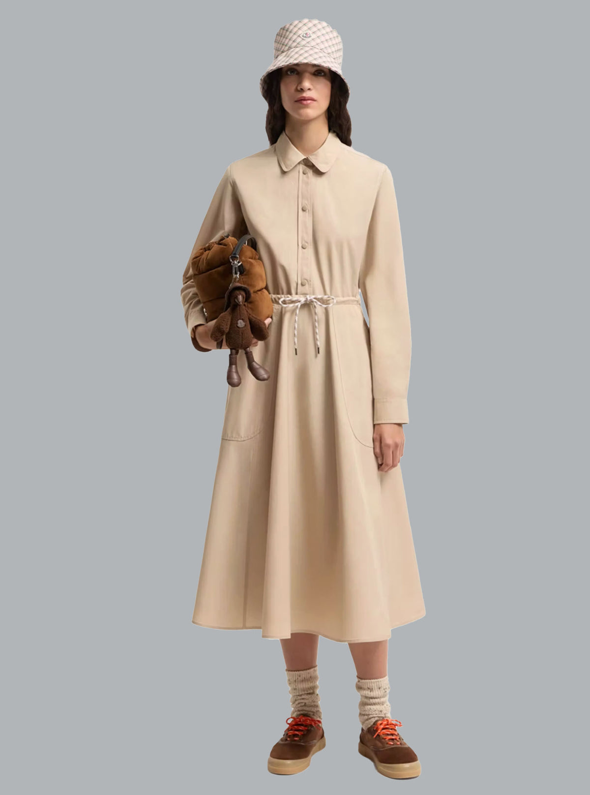 POPLIN MIDI SHIRT DRESS