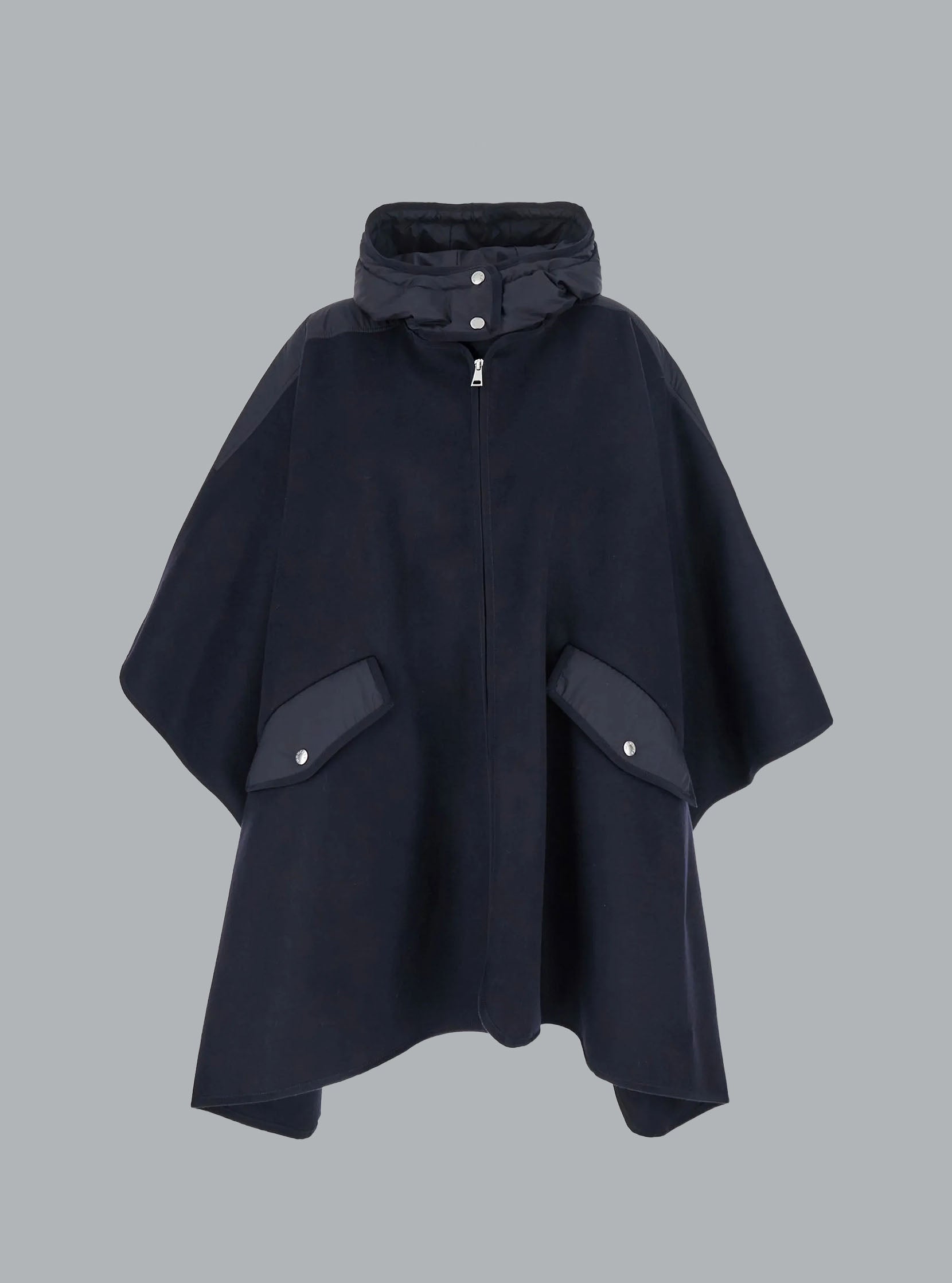 FRONT POCKET HOODED CAPE