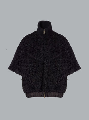 MONCLER LOGO CAPE Black WOMEN