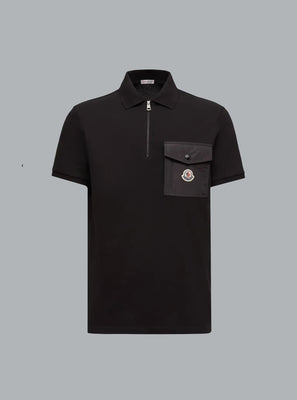 MONCLER LOGO POLO SHIRT Black MEN
