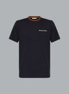 EMBROIDERED COTTON LOGO T-SHIRT NAVY