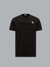 MONCLER FLOCKED LOGO T-SHIRT Black MEN