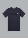 MONCLER FLOCKED LOGO T-SHIRT Navy MEN