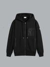 MONCLER LOGO ZIP THROUGH HOODIE Black MEN
